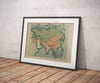 Mapa de Asia | Wall Art Print | Vintage Map