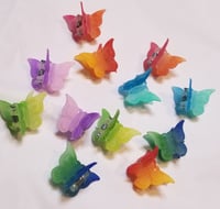 Image 2 of Rainbow 90's butterfly clips🦋