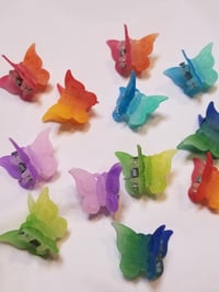 Image 3 of Rainbow 90's butterfly clips🦋