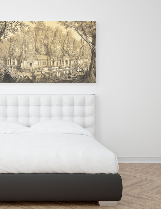 Ruins of Bayon | Louis Delaporte | Wall Art Print | Vintage Poster