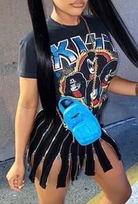 Image 2 of ROCK BARBIE ZIPPER TASSEL T-SHIRT  DRESS