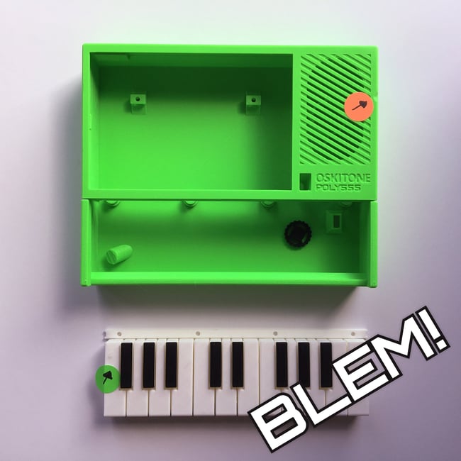 POLY555 Synth 3D-Printed Parts - Blemished