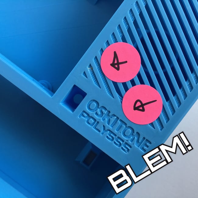 POLY555 Synth 3D-Printed Parts - Blemished