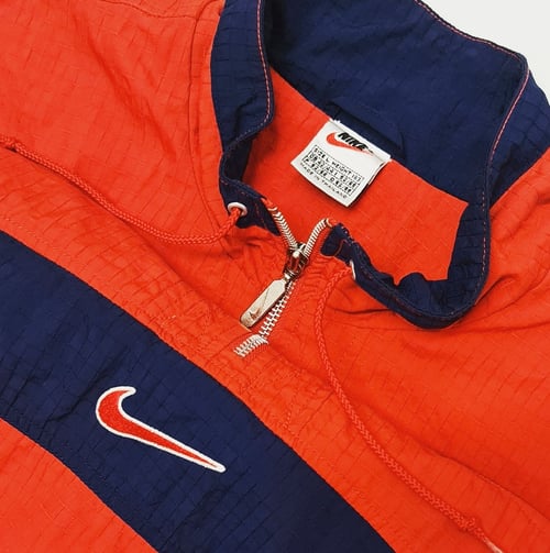 Image of Vintage Nike "Embroidered Swoosh" Pullover Half-Zip Anorak / Large 
