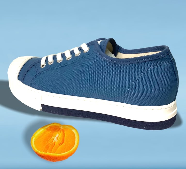 Tortola canvas blue lo top sneaker shoes made in Spain Image 3
