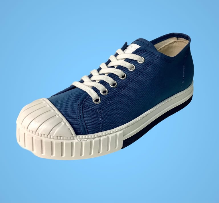 Tortola canvas blue lo top sneaker shoes made in Spain Image 5