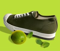 Image 5 of Tortola canvas olive lo top sneaker made in Spain