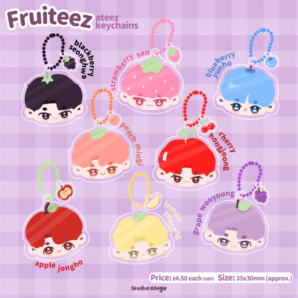 Image of ATEEZ Fruiteez Keychains 