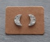 Moon stud earrings