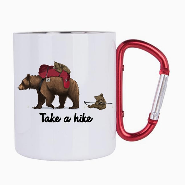 Take A Hike Carabiner Steel Mug