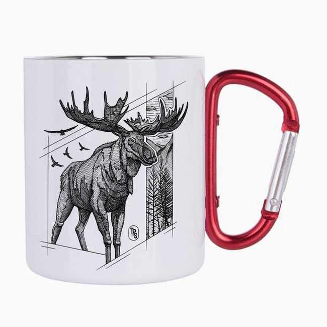 Moose Carabiner Steel Mug