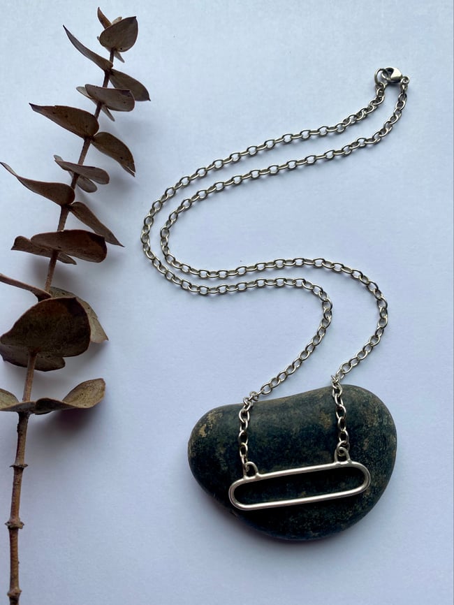 Minimalist Oval Necklace