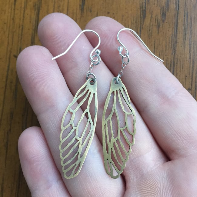 Cicada Wing Earrings