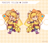Pokespe Yellow 3" Charm 