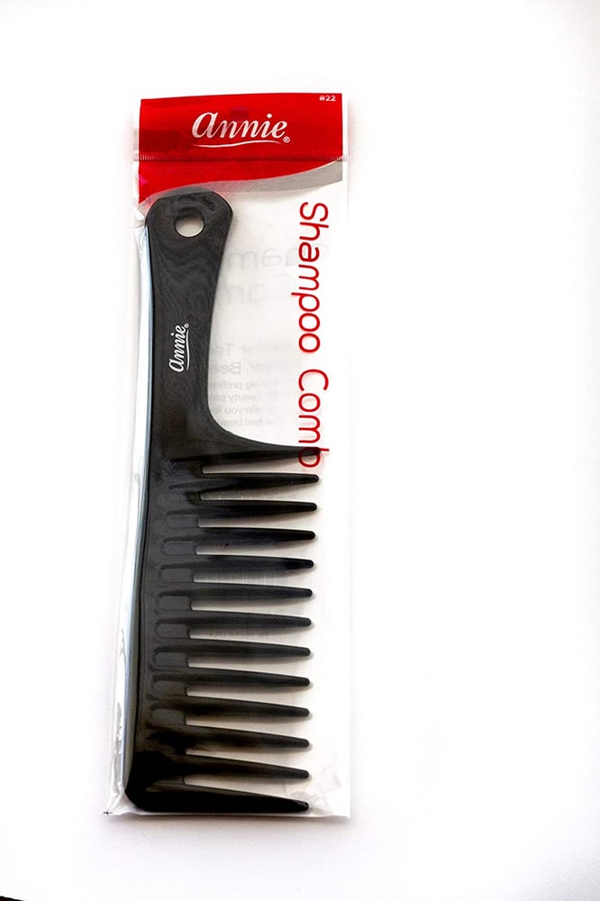 Image of Annie Shampoo Comb with Handle #22 Black