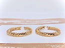 Image 1 of 14K Gold Plated Twisted Hoops