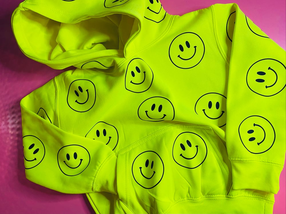 Image of MAMAESTABLISHED X HAPPY kids and adult hoodies 