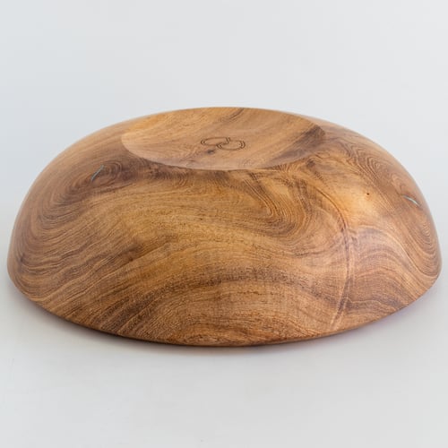 Image of Mesquite Crotch Bowl with Turquoise Inlay