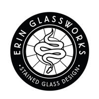 Image 5 of Erin Glassworks Logo Sticker (Joke & Real)