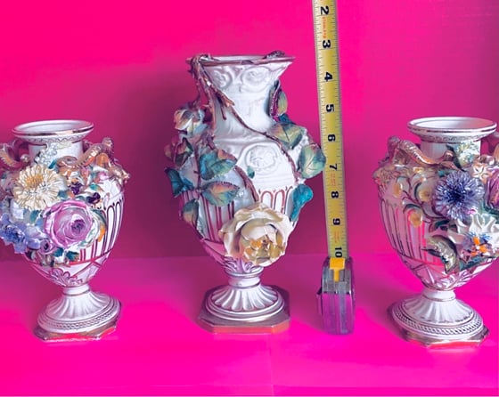 Image of Rockingham Derby Vases /set