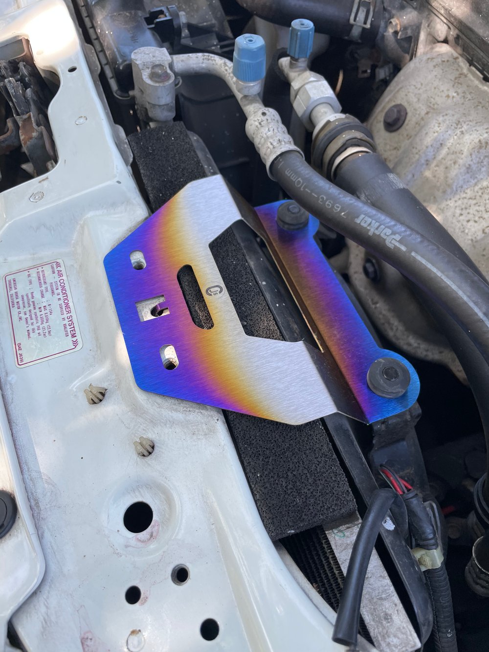 Honda titanium AC brackets