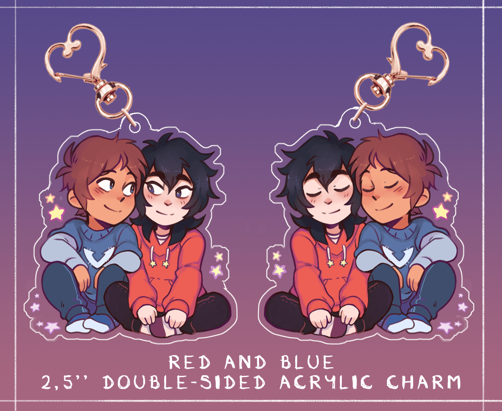 Image of Red and Blue | Epoxy Charm