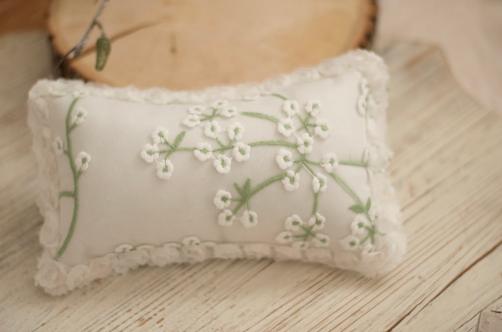 Image of Embroidery tulle pillow set 