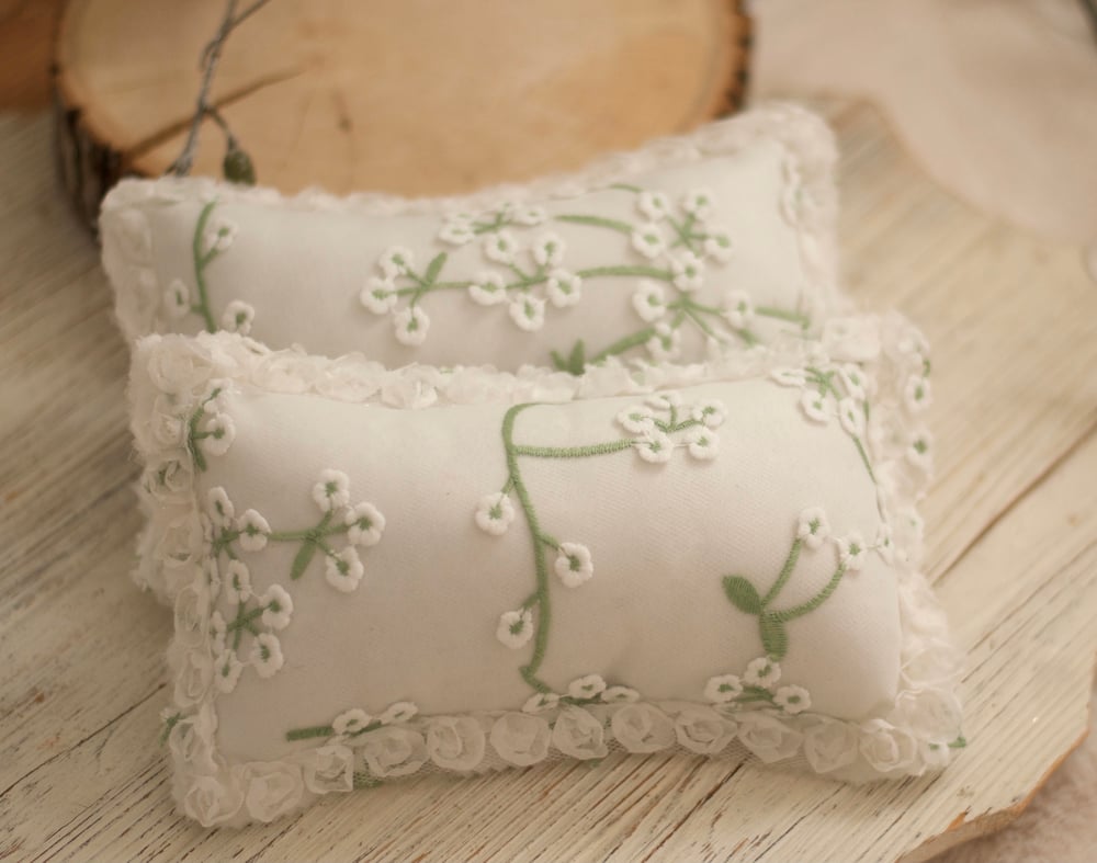 Image of Embroidery tulle pillow set 