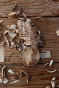 Image 2 of Spalted Oak Leaf Coffee Scoop/Spoon