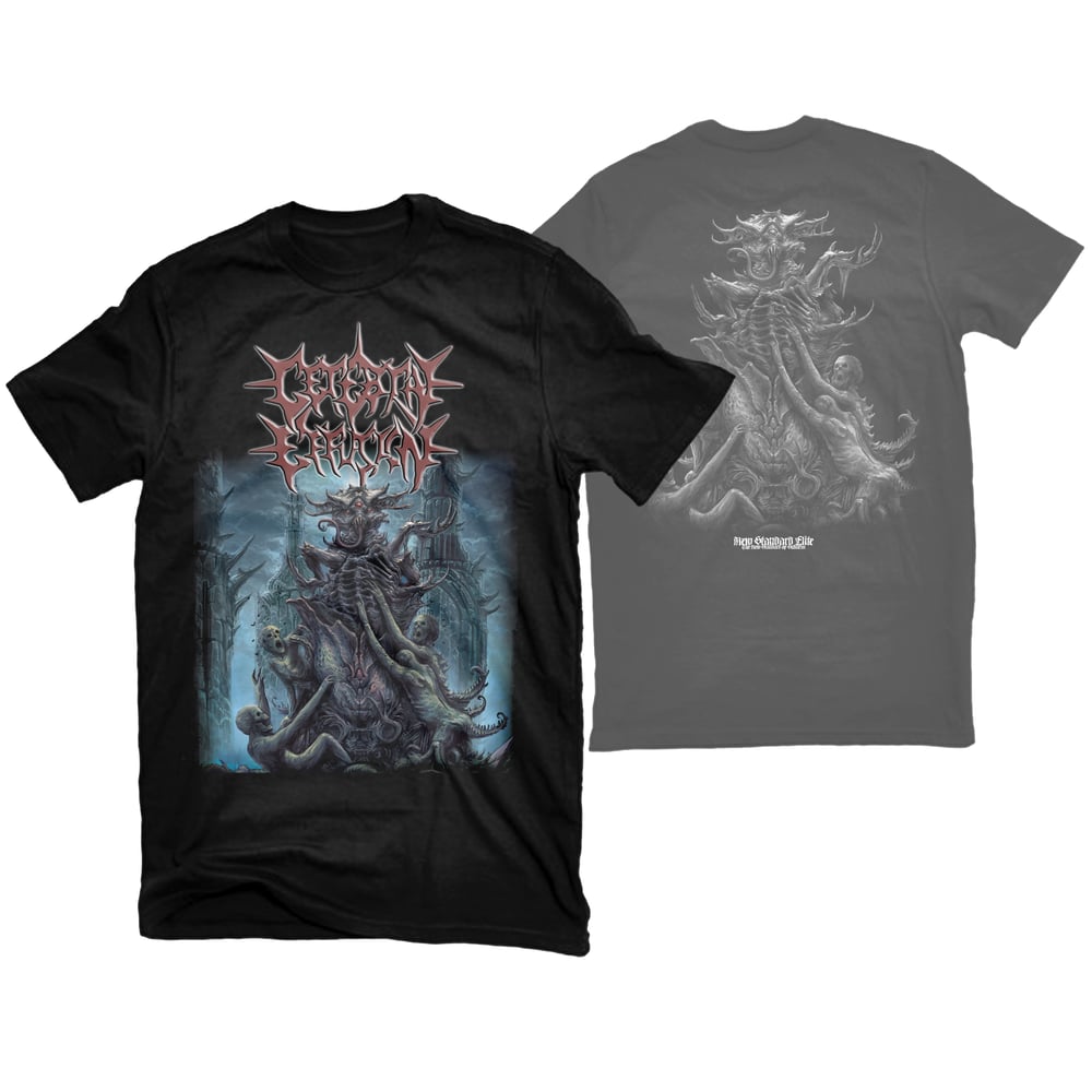 Image of CEREBRAL EFFUSION "IDOLATRY OF THE UNETHICAL" T-SHIRT