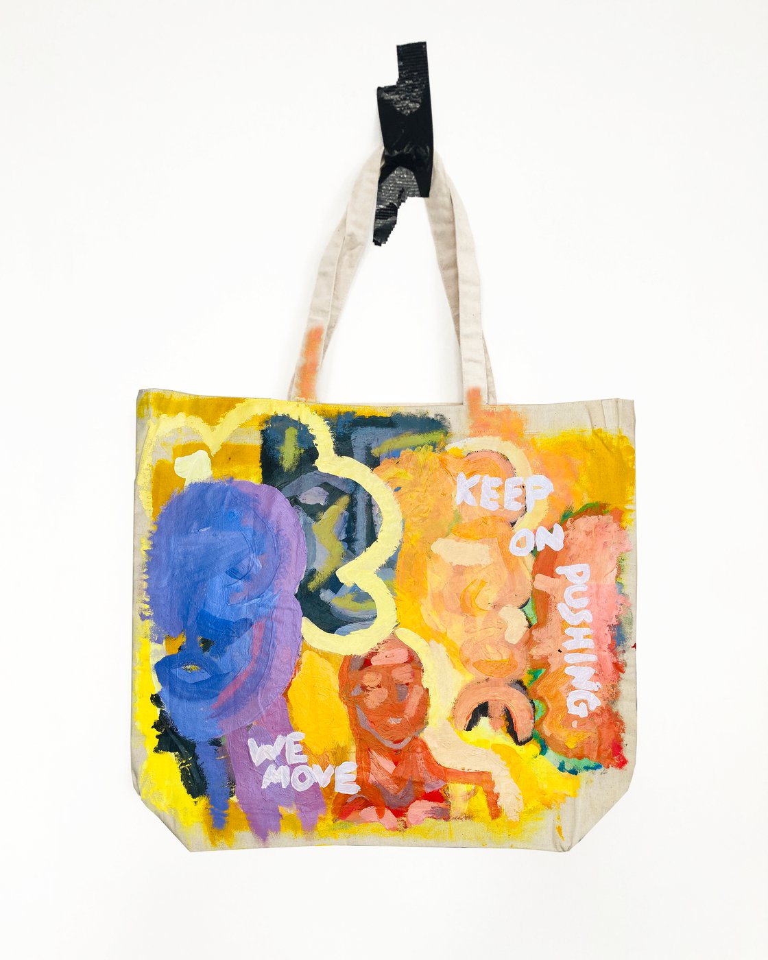 Image of keep on pushing we move | tote