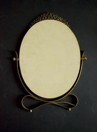 Image 5 of Brass Table Mirror with Distressed Plate, Style of Gio Ponti, Italy