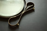 Image 4 of Brass Table Mirror with Distressed Plate, Style of Gio Ponti, Italy
