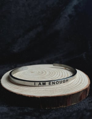 Image of I am Enough bangle (stainless steel)