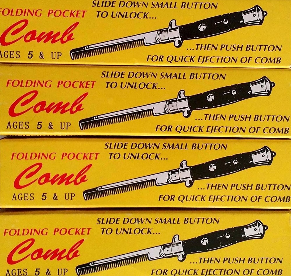 Novelty Greaser Folding Switchblade Hair Comb. | The Outsiders House Museum