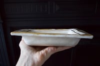 Image 5 of Pelletier Ceramic Vide-Poche or Decorative Dish in Off-White and Gold