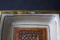 Image 4 of Pelletier Ceramic Vide-Poche or Decorative Dish in Off-White and Gold