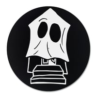 Image 1 of Turntable Mat, Black, 12" - "Haunted Home Co. House"
