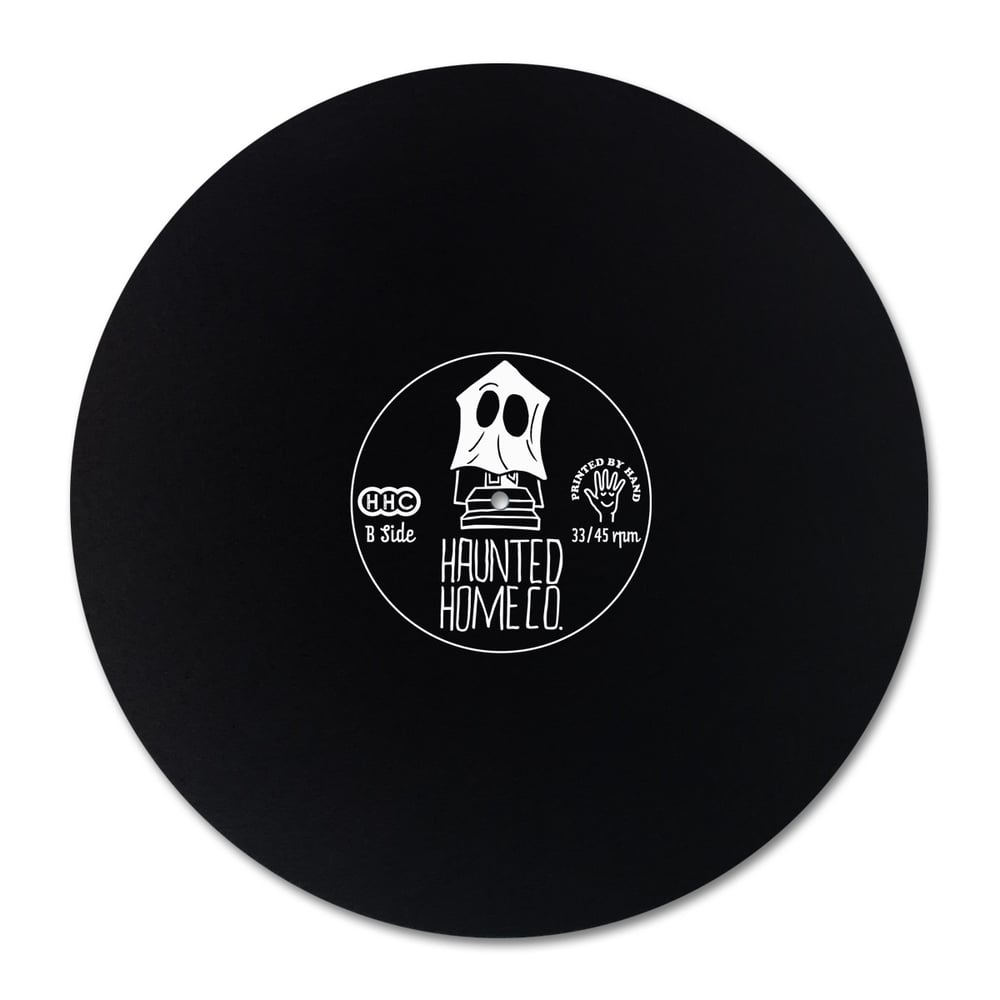 Image of Turntable Mat, Black, 12" - "Haunted Home Co. House"