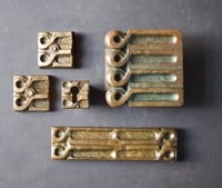 Image 2 of Bronze 5-Piece Door Furniture Set with Abstract Design