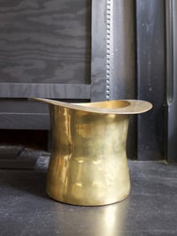 Brass Art Deco Top Hat Champagne Bucket