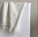 Soft White Cotton Fringe Towel
