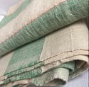 Oversized Raw Cotton Throw - Sea Green