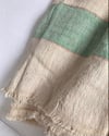 Oversized Raw Cotton Throw - Sea Green