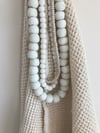 Beads for your home - white glass large 