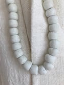 Beads for your home - white glass large 