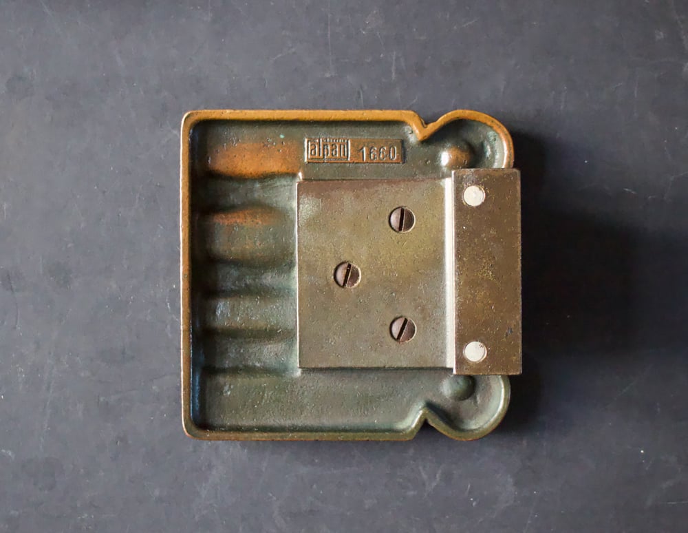 Image of Bronze 5-Piece Door Furniture Set with Abstract Design