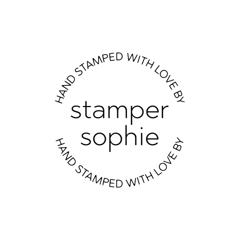 Round Hand Stamped with love by Modern Image 3
