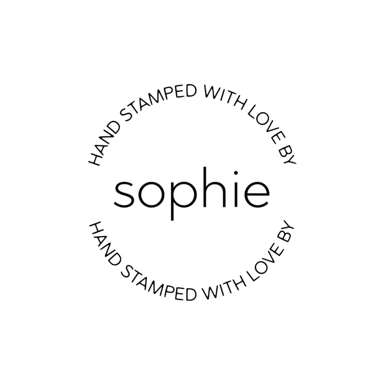 Round Hand Stamped with love by Modern Image 2