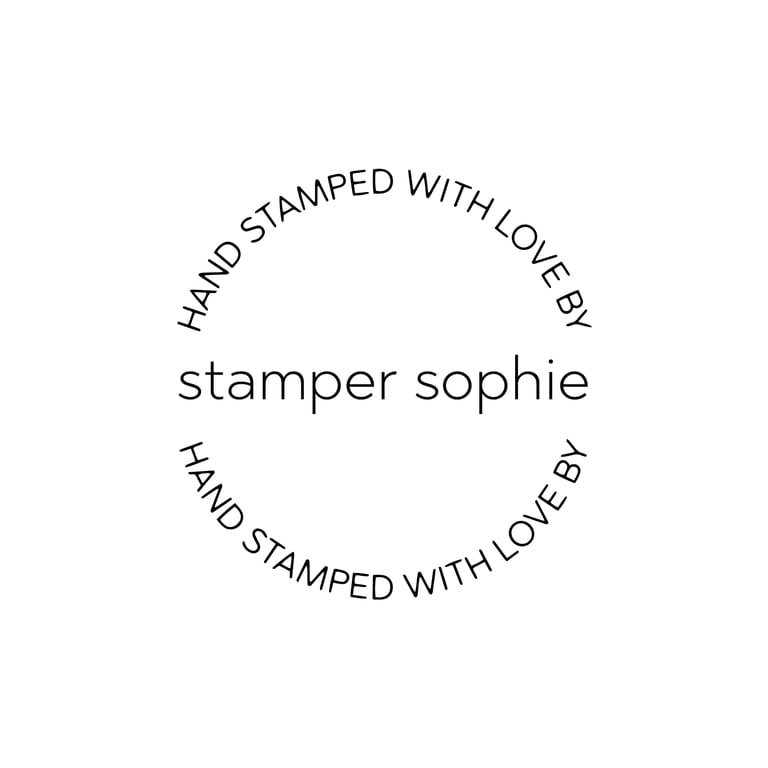 Round Hand Stamped with love by Modern